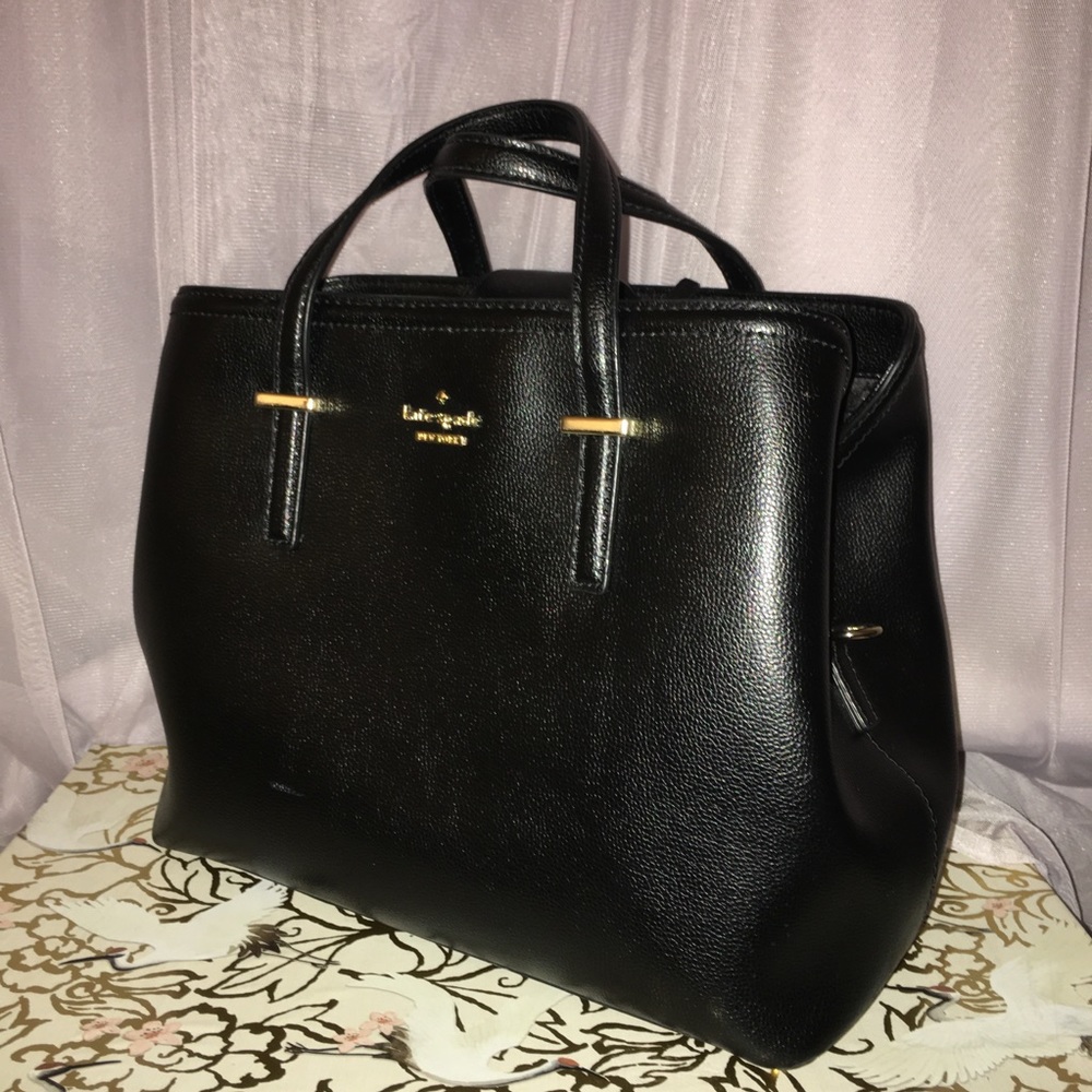 KATE SPADE Black Evangeline Patterson Medium Satchel/Crossbody